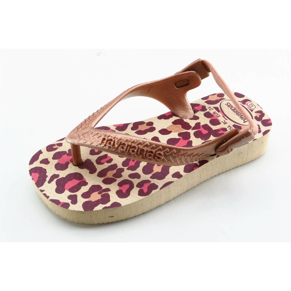 Havaianas Toddler Girls 8 Medium Brown Flip Flop Synthetic